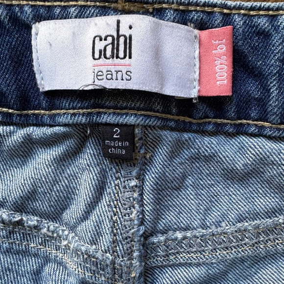 Cabi 100% Boyfriend Jeans Size 2 Distressed Style 5884 - Picture 6 of 10
